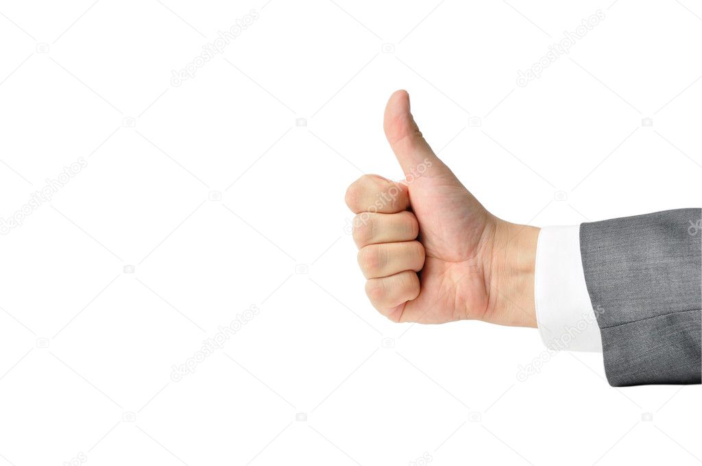 Businessman's Hand With Thumb Up