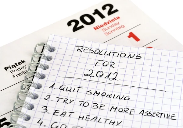 New Year's resolutions — Stock Photo, Image