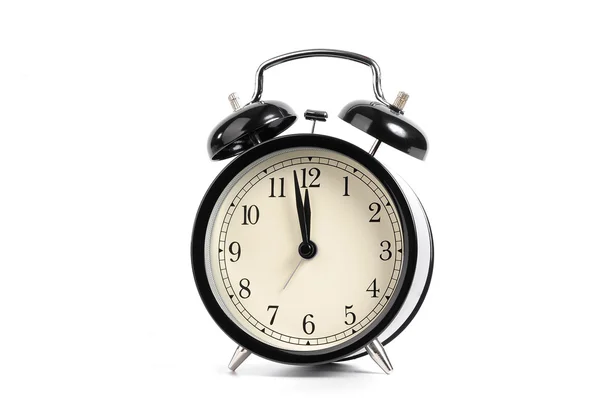 Old black alarm clock — Stock Photo, Image
