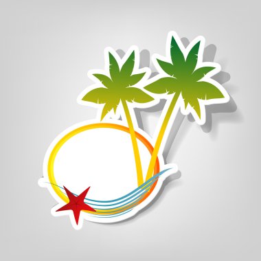 Vector logo on a beach theme clipart