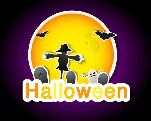 Reihe von Symbolen von Halloween — Stockvektor