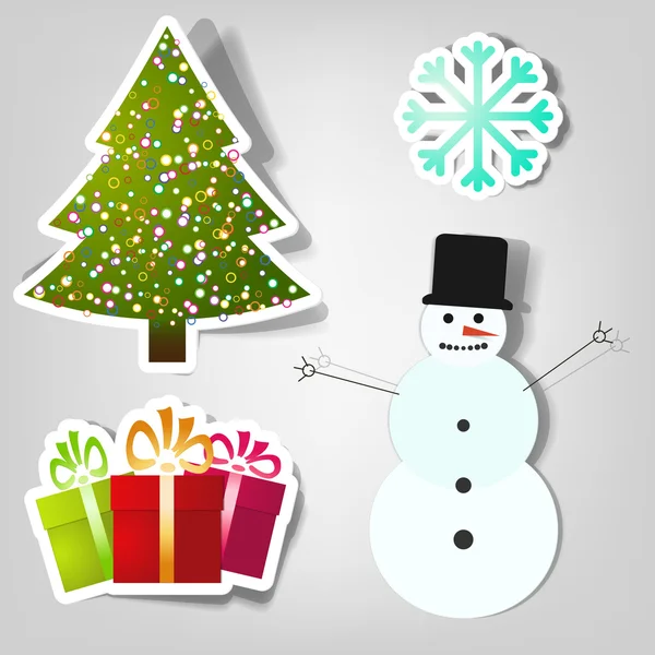 Símbolos de Navidad y Año Nuevo — Archivo Imágenes Vectoriales