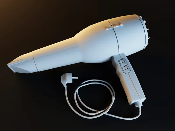 Güzel beyaz saç kurutma makinesi — Stok fotoğraf