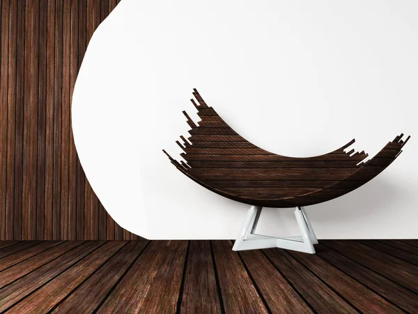 Kreatywnych krzesło drewniane. — Zdjęcie stockowe