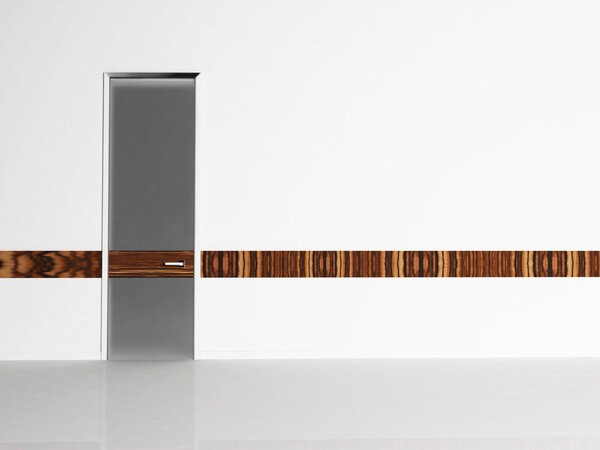 Interior design scene with the door