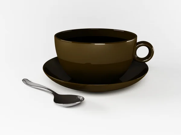 Hermosa taza marrón — Foto de Stock
