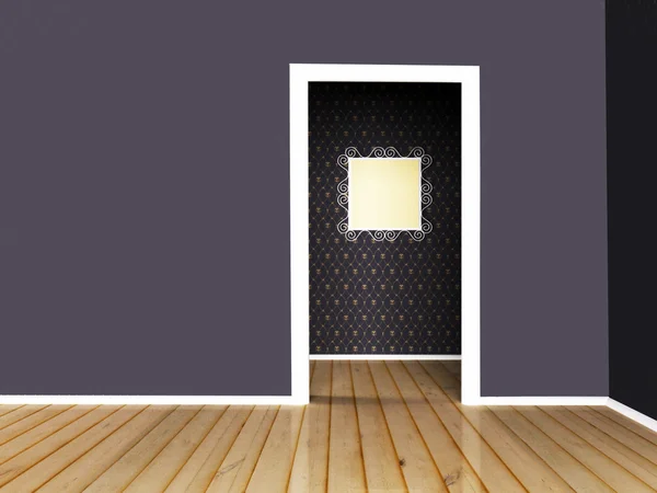 Interior design scene with a doorway — Stock Photo, Image