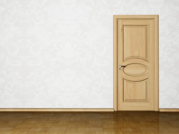 Interior design scene with a door — Stock Photo, Image