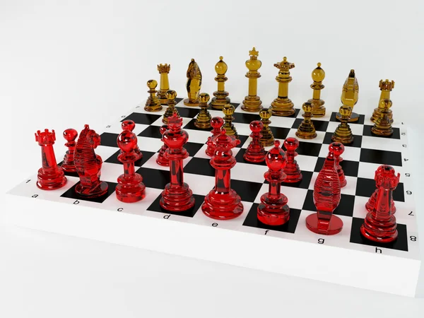 Composición con ajedrecistas —  Fotos de Stock