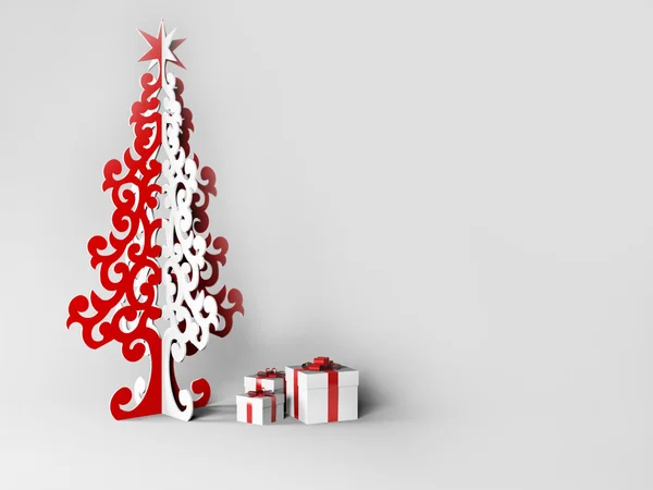 Árvore de Natal e presentes — Fotografia de Stock