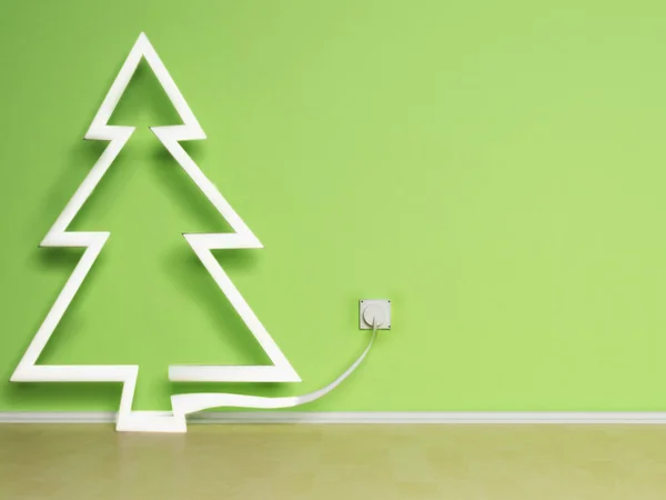 Elektrische kerstboom — Stockfoto