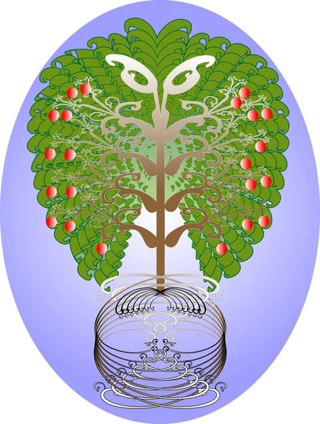 Pomme délicate — Image vectorielle