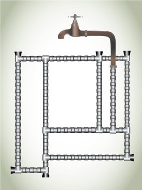 Water supply system clipart