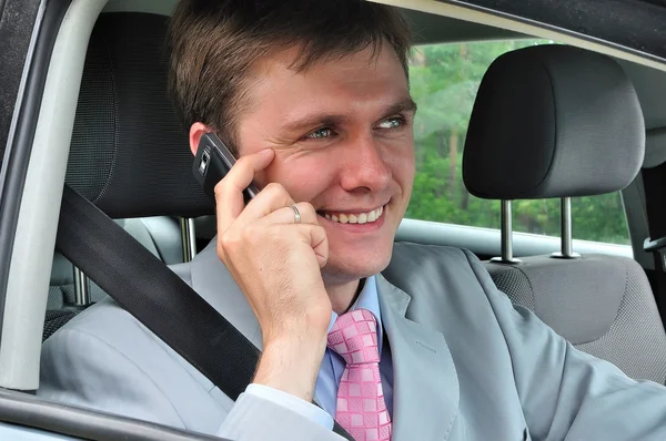 Businessman and mobile phone — Stock Photo, Image