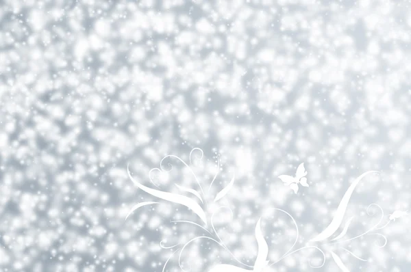 Снег, цветок и летучая мышь — стоковое фото