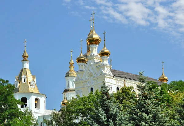 Die pokrowski-Kathedrale in Charkiw Stockbild