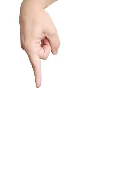 Dedo empurrando (mostrando ) — Fotografia de Stock