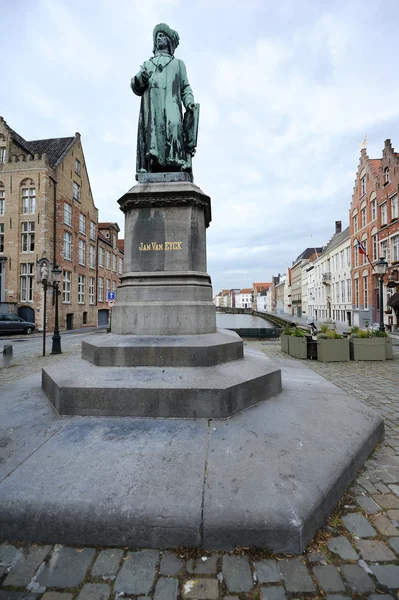 stock image Jan Van Eyck Statue