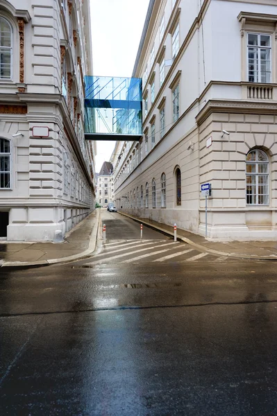 stock image Glass walkway between two buildings