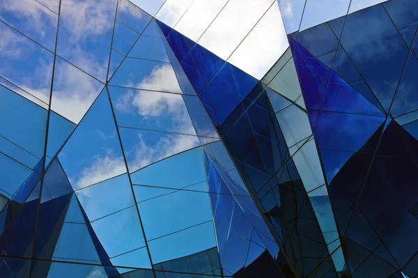 stock image Modern building with sky reflection