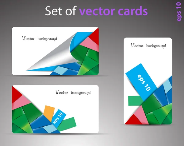Set of cards vector — Stock Vector