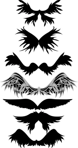 Vecteur ailes noires — Image vectorielle