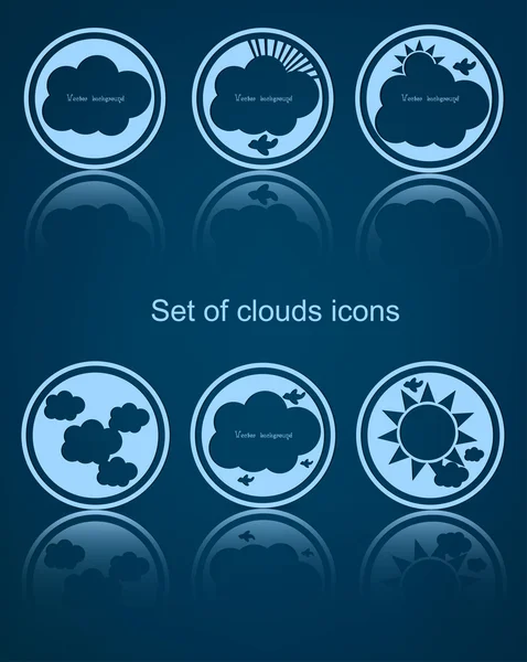 Set di icone nuvole vettoriale — Vettoriale Stock