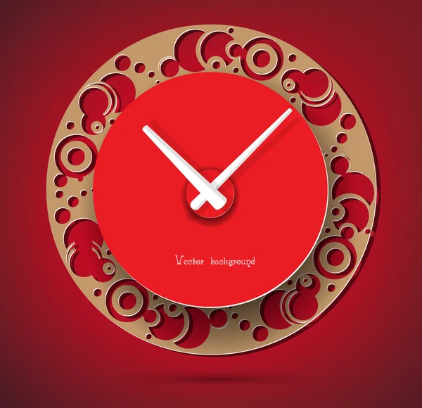 Roter Uhrenvektor — Stockvektor