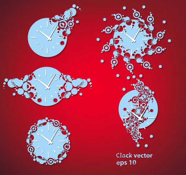 stock vector Clock abstract vector