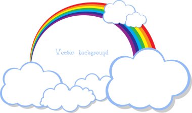 Cloud rainbow vector
