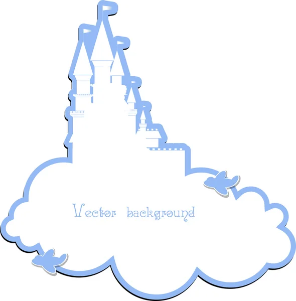 Castle on cloud — Stock Vector
