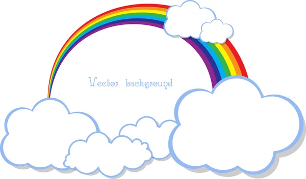 Vetor arco-íris nuvem — Vetor de Stock