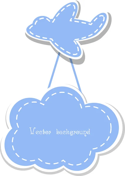 Nube con ave — Archivo Imágenes Vectoriales