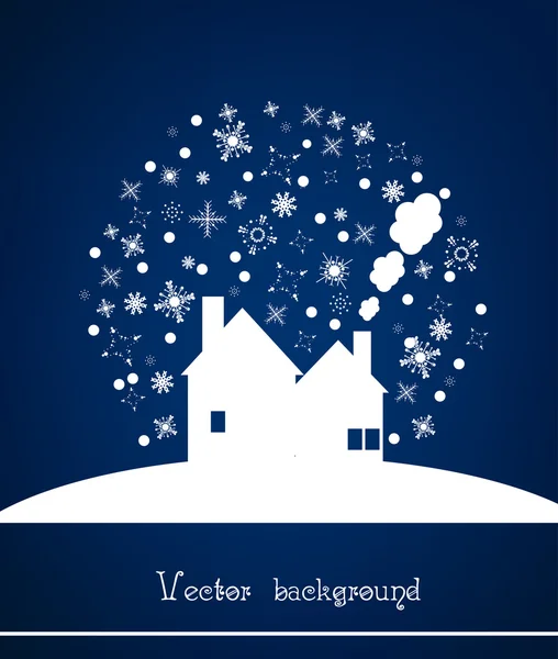 クリスマス深い青色の背景色 — ストックベクタ