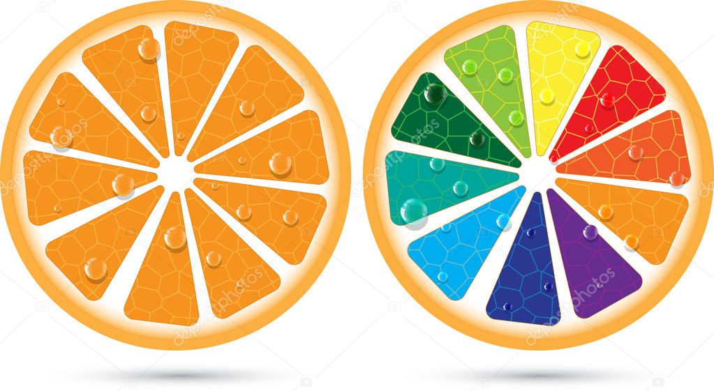 Color orange vector illustration