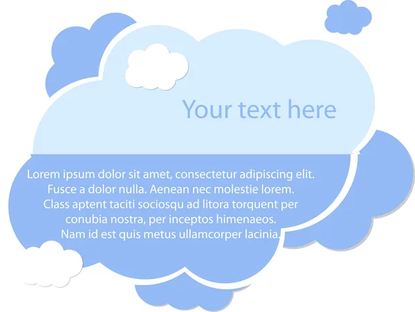 A szöveg világos kék felhő — Stock Vector