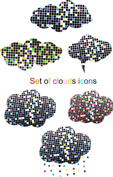 Ensemble de vecteurs de nuages de pixels — Image vectorielle