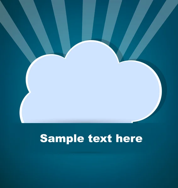 Nuvem de papel para texto —  Vetores de Stock