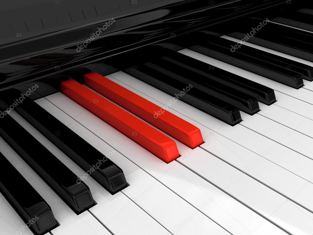 Piano red key