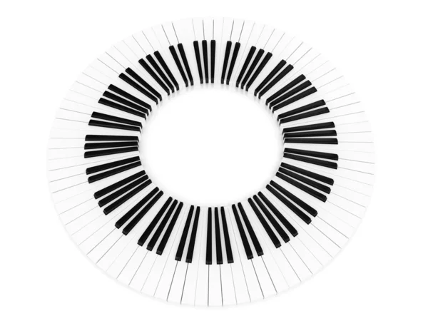 Tecla de piano arredondada — Fotografia de Stock