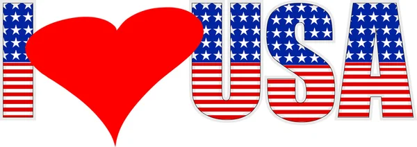 I love USA — Stock Vector