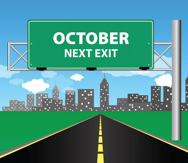 Próxima saída - outubro —  Vetores de Stock