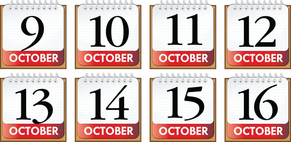 Дні жовтня — стоковий вектор