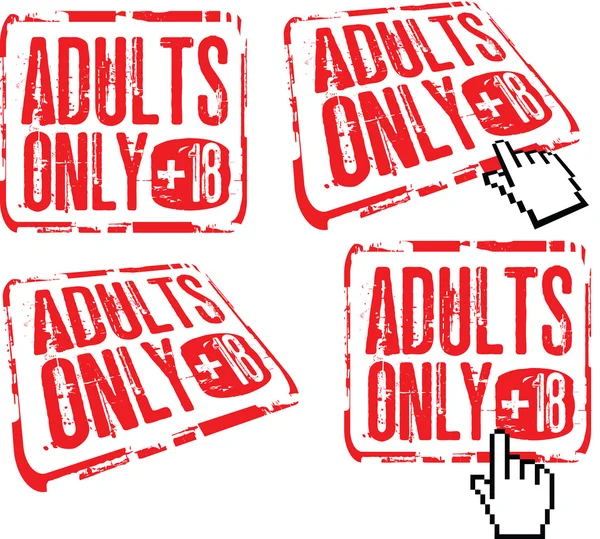 Adults only — Stock Vector
