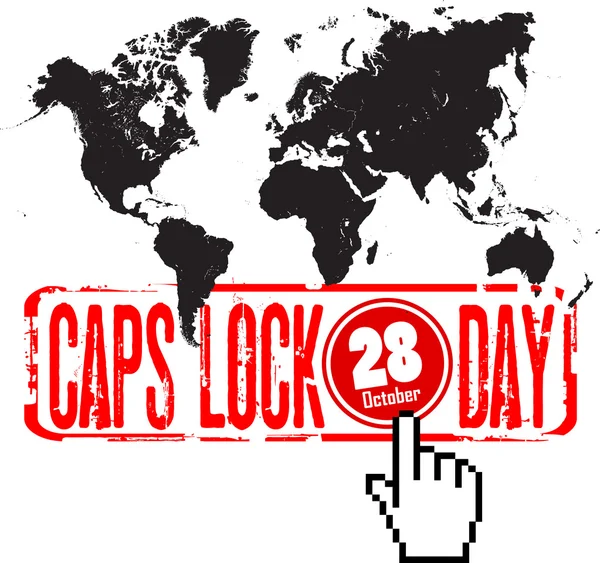 10 月 28 日 - 世界キャップ ロックの日 — ストックベクタ