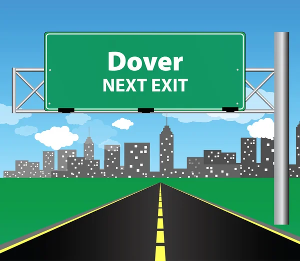 Next exit - Dover — Stock Vector