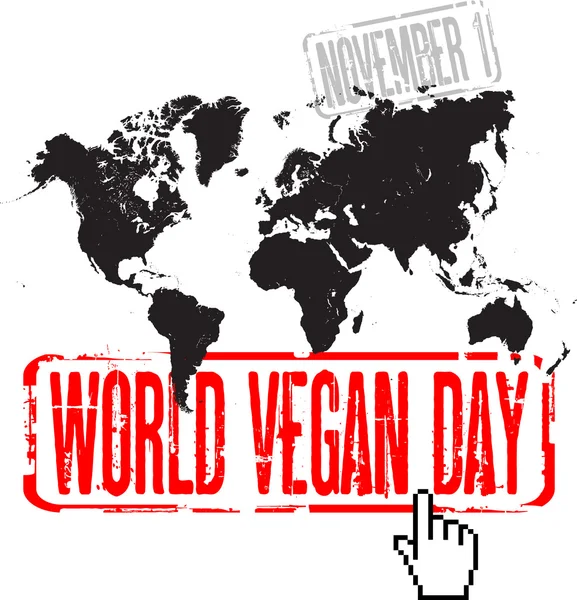 Hari vegan dunia - Stok Vektor