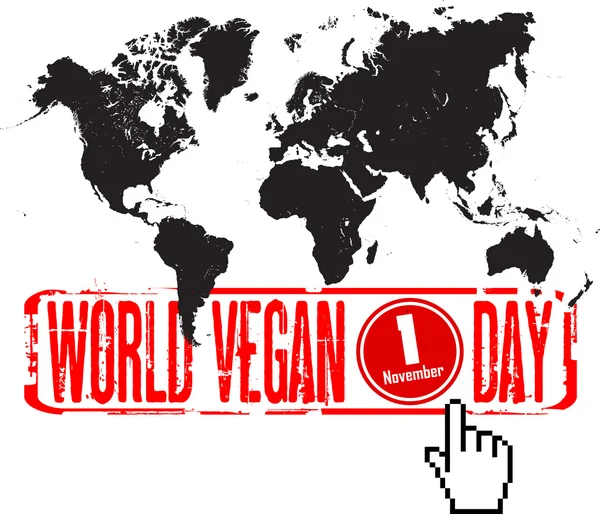 Hari vegan dunia - Stok Vektor