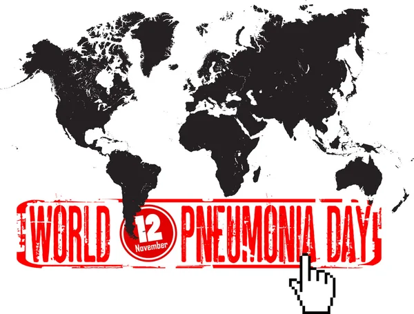 World pneumonia day — Stock Vector
