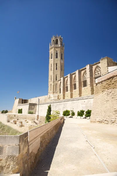 Fortress of cathedral at Lleida city — Stock Photo, Image